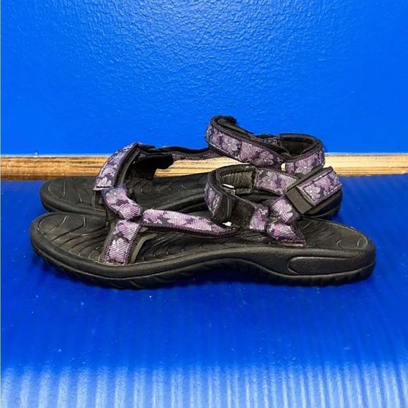 TEVA 6455 Rugged Sport Nylon Strap Sandals Women’s Size 7 Purple Black - Picture 2 of 8